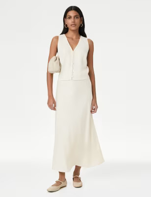 Lyocell™ Blend Maxi Slip Skirt | Marks & Spencer (UK)