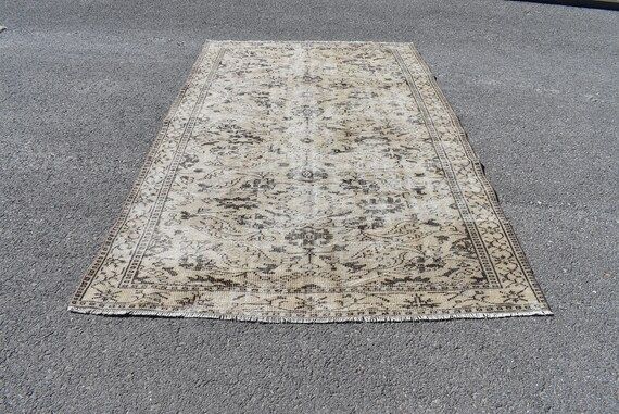 Beige area rug, Turkish large rug, Vintage rug, Handmade rug, Bohemian rug, Home decor, Livingroo... | Etsy (US)
