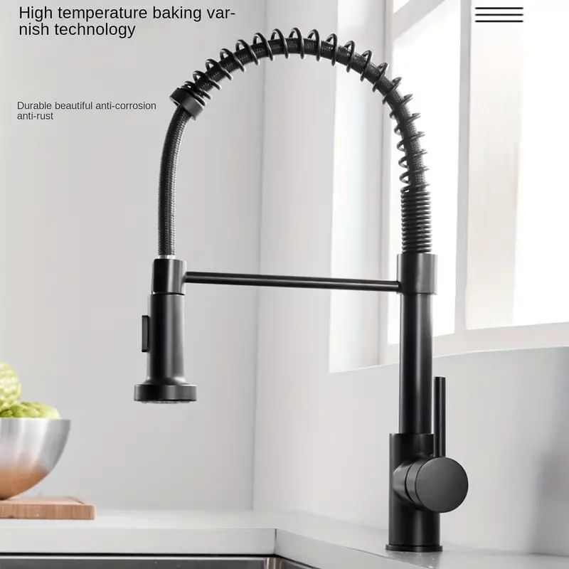 Black Kitchen Hot Cold Faucet Multifunctional Stretch Sink - Temu United Kingdom | Temu Affiliate Program