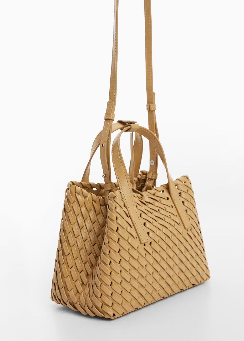 Natural fibre carrycot bag -  Women | Mango USA | MANGO (US)
