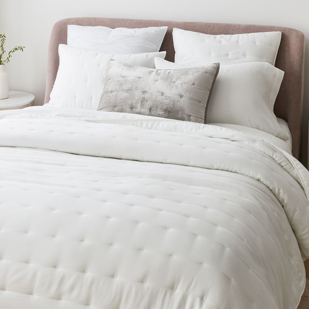 Silky TENCEL™ Crescent Stitch Quilt & Shams | West Elm (US)