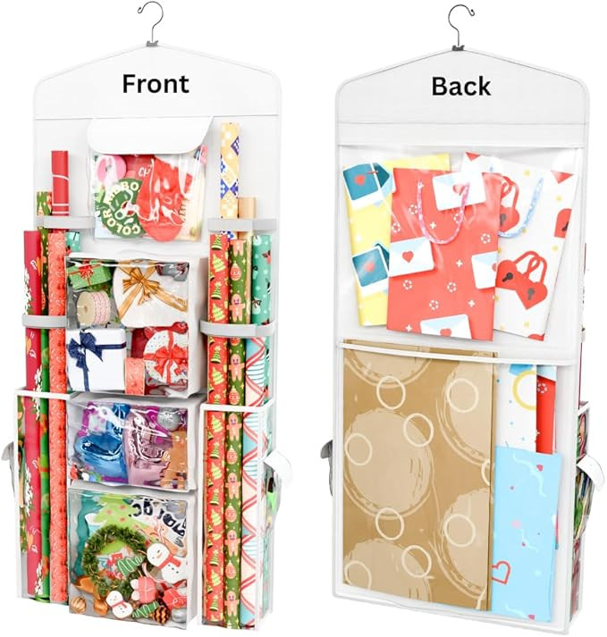 ProPik Hanging Double Sided Wrapping Paper Storage Organizer With Multiple Front And Back Pockets... | Amazon (US)