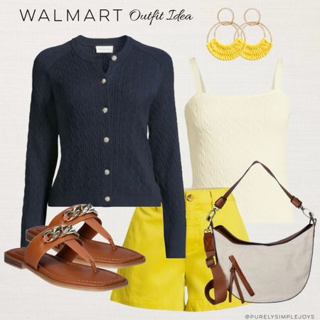 ⭐️ Walmart spring outfit idea 
Walmart shorts 
Walmart cardigan 
Walmart sandals 




#LTKfindsunder50 #LTKsalealert #LTKSeasonal