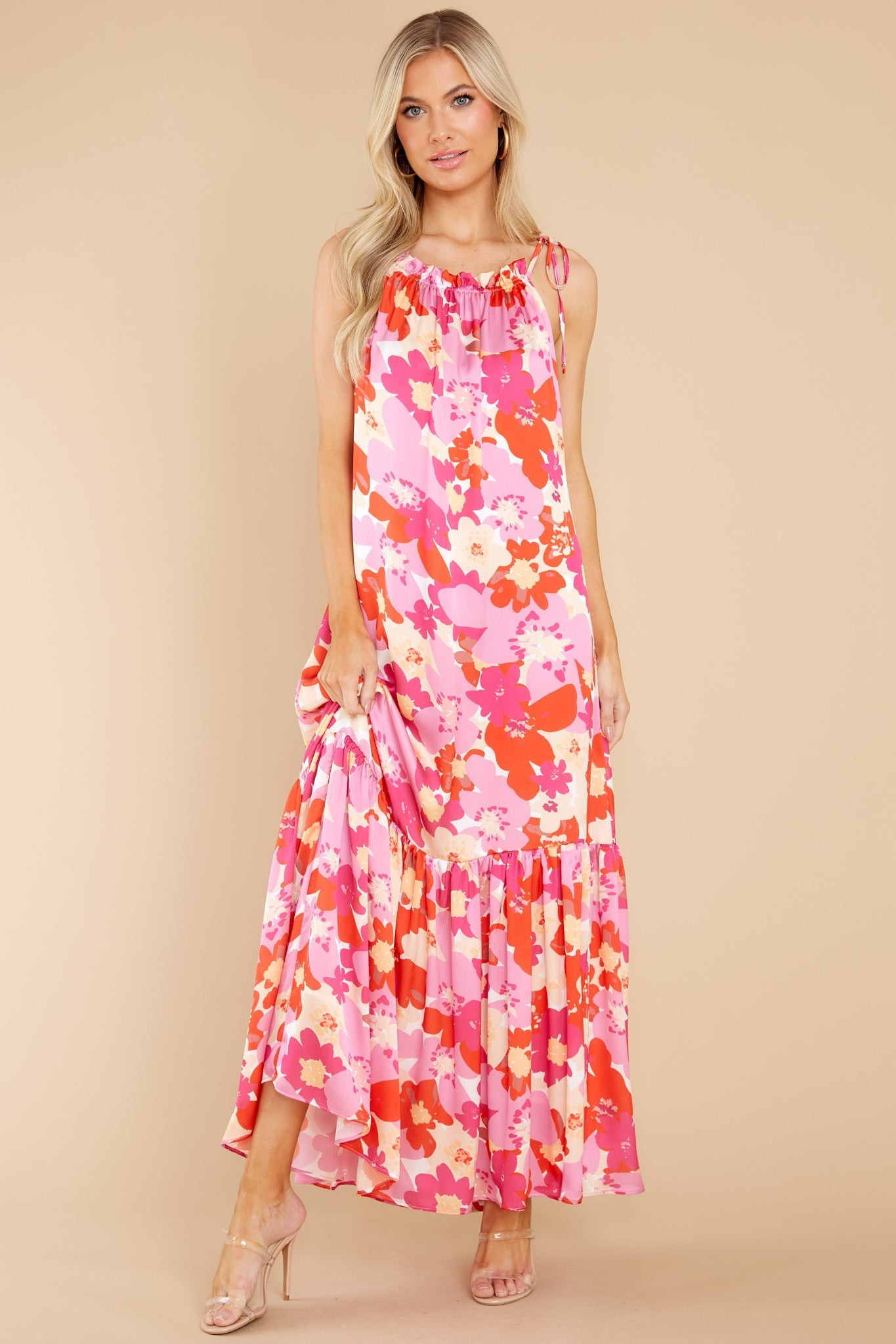 Sullivan Groovy Garden Dress | Red Dress 