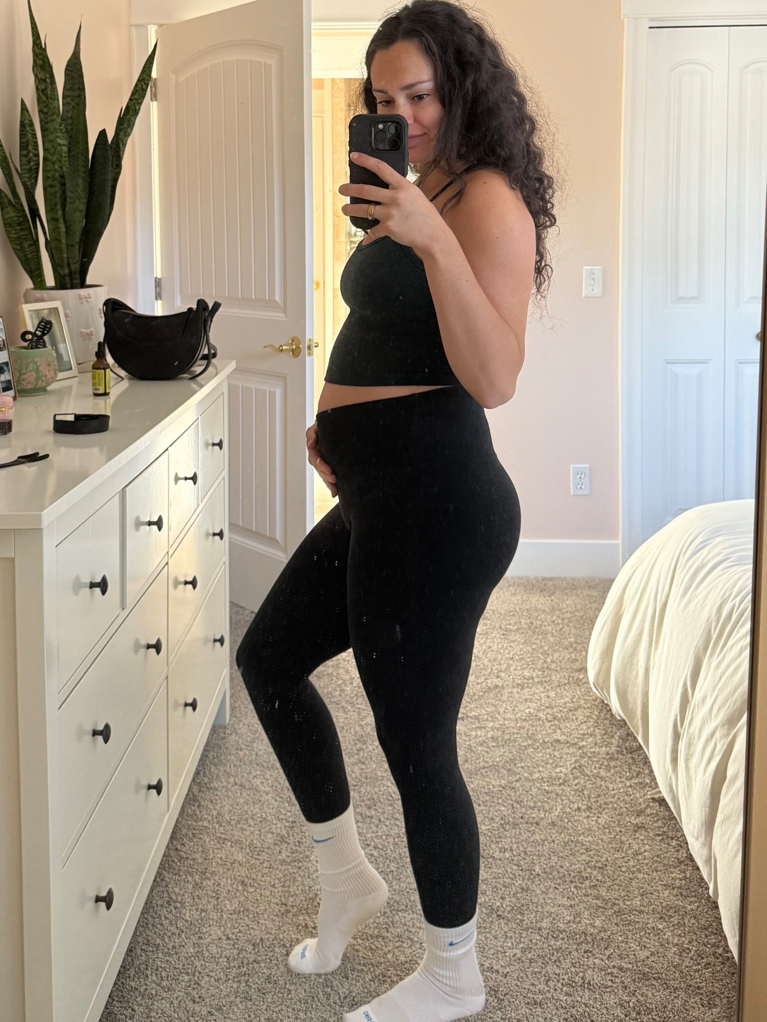 25 weeks pregnant and beyond yoga leggings and sports bra are still carrying me through. Have made it this far without having to buy maternity leggings. We’ll see how the next 15 weeks go 🥲😅

#LTKActive #LTKBump #LTKFindsUnder100