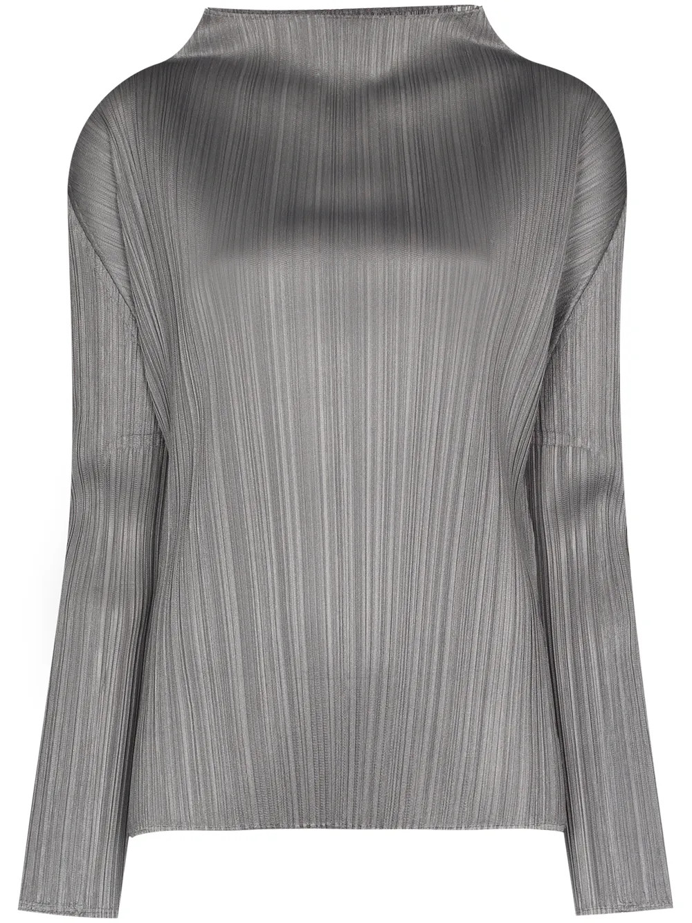Pleats Please Issey Miyake cowl-neck Top | Grey | FARFETCH | Farfetch Global