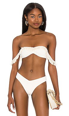 WeWoreWhat Tassel Bikini Top in Pearl from Revolve.com | Revolve Clothing (Global)
