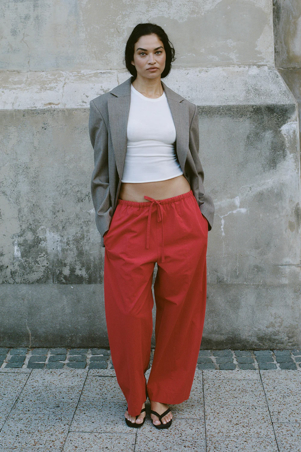 SCOUT RED POPLIN BARREL PANT | DISSH