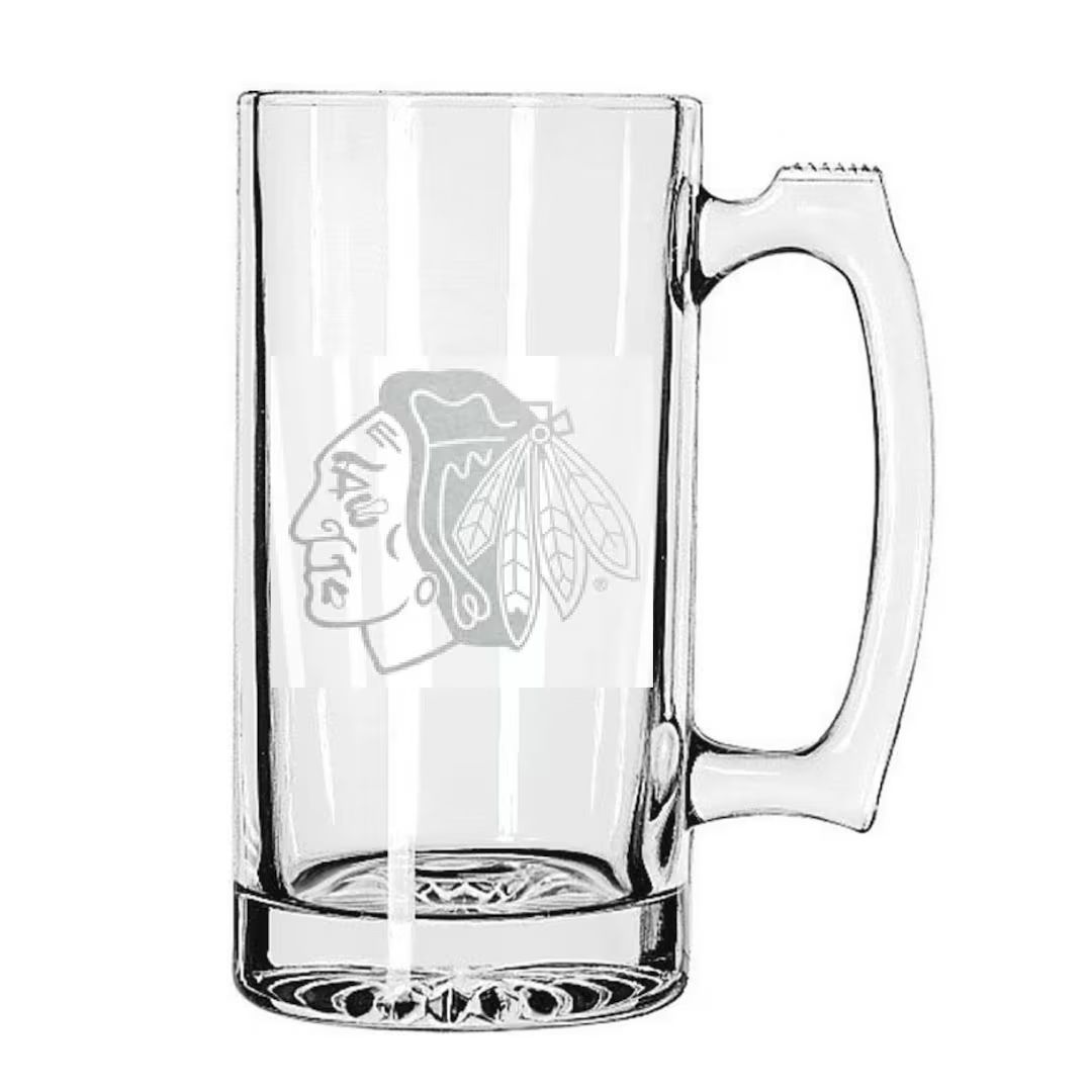 NHL Chicago Blackhawks Engraved Beer Mug Blackhawks Gift - Etsy | Etsy (US)