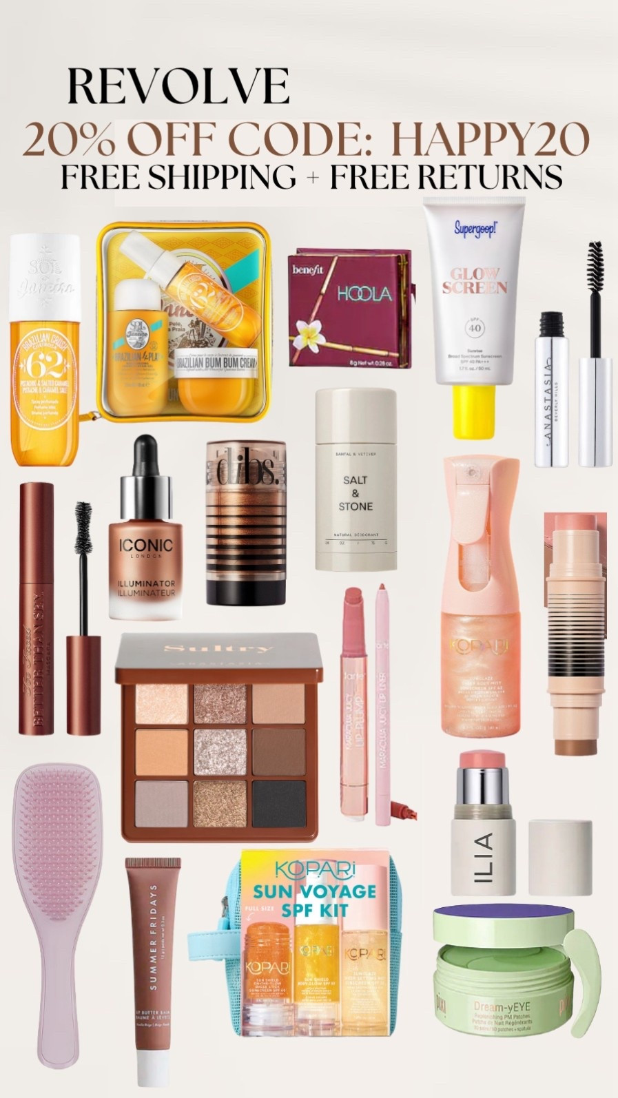 Revolve 20% off with code HAPPY20

#LTKGiftGuide #LTKBeauty #LTKHoliday