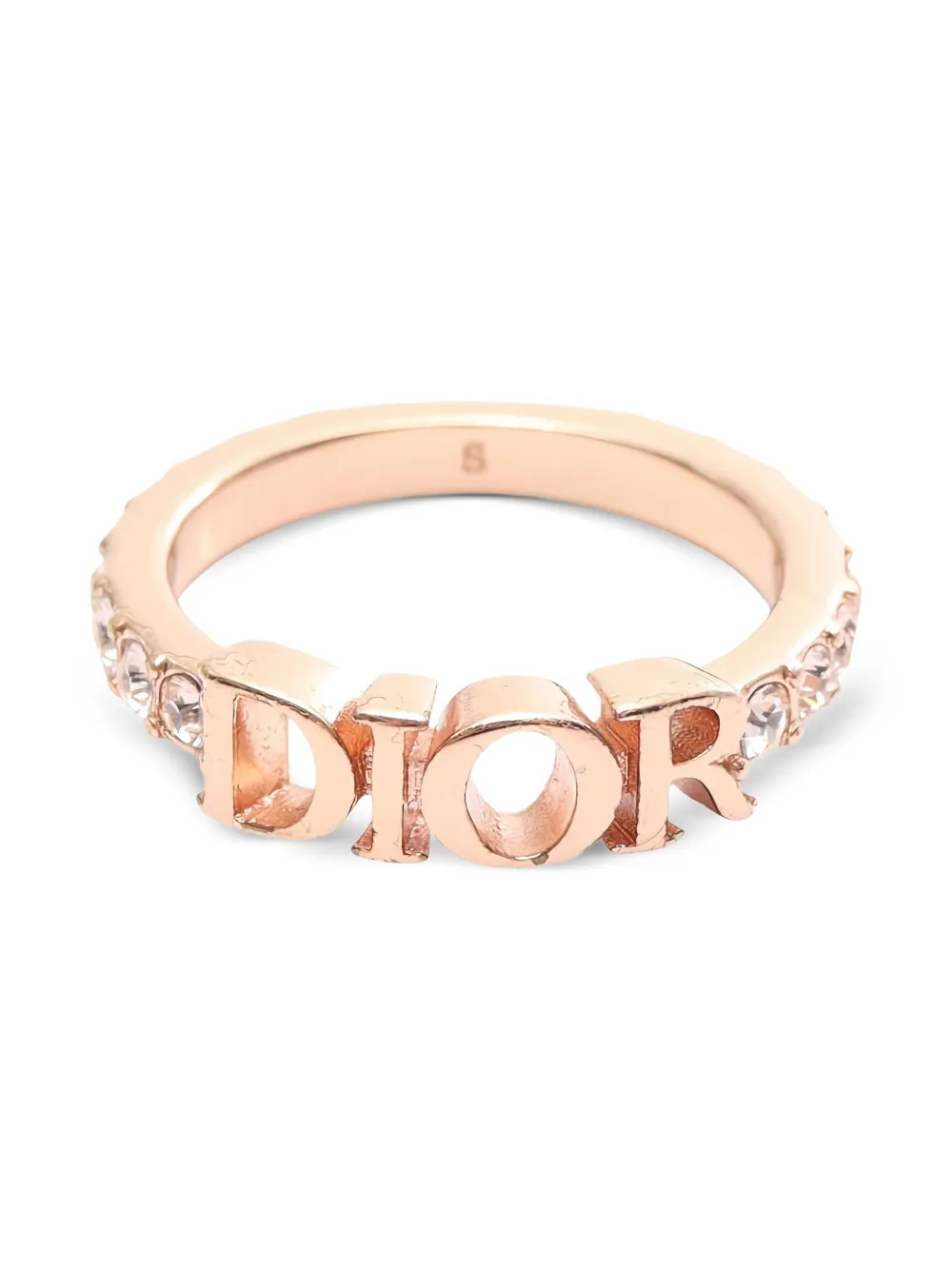 Christian Dior Pre-Owned 2010 rhinestone ring - Gold | Farfetch Global