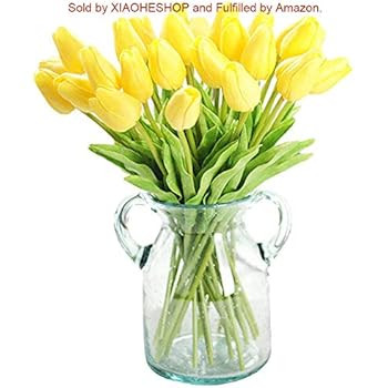 XHSP 30 pcs Real-touch Artificial Tulip Flowers Home Wedding Party Decor | Amazon (US)