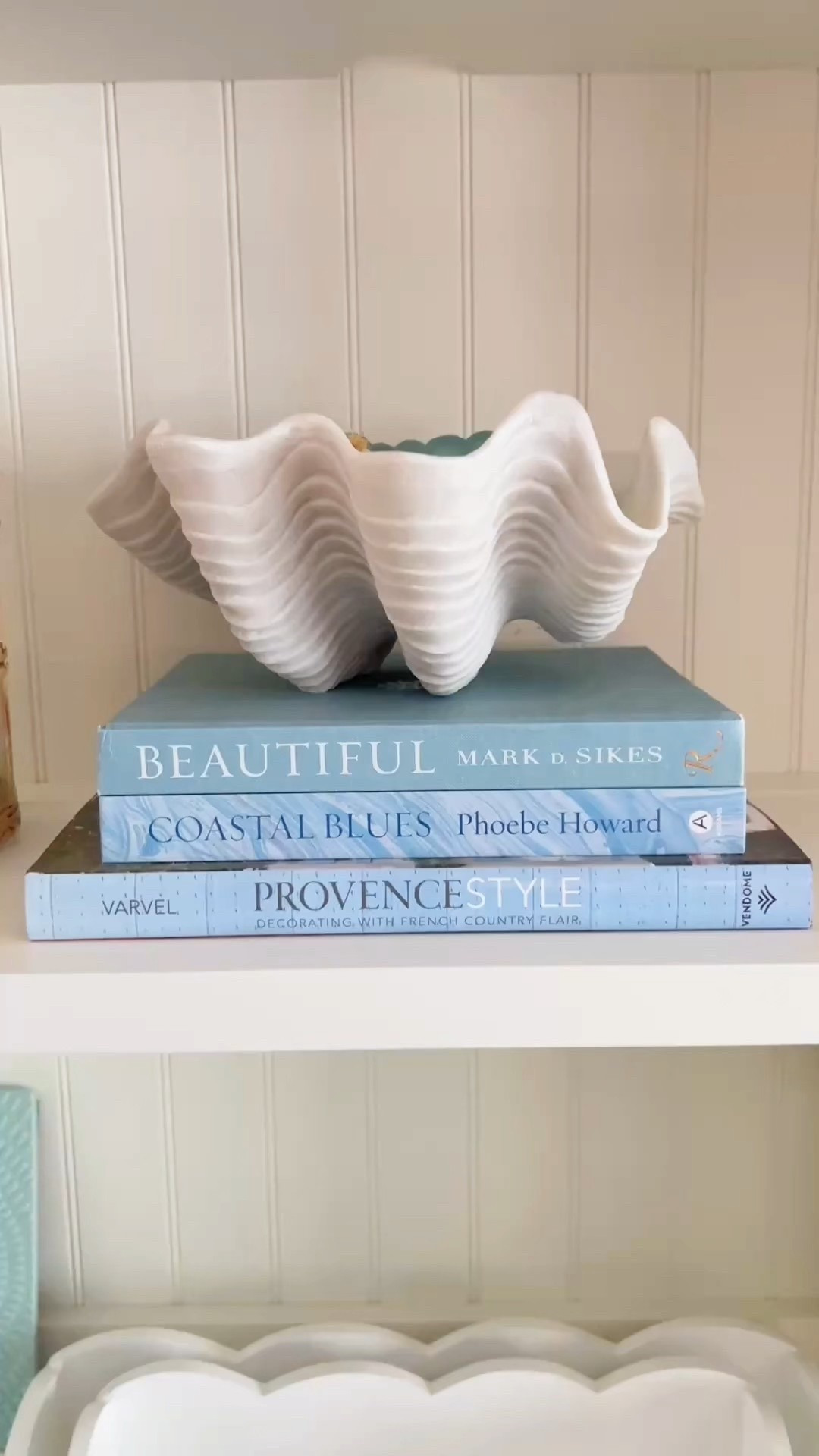 I love these coffee table books! Their blue and white spines are seriously giving off a modern coastal look.
Reading nook, secondary living space, living room decor, home inspo, bookshelf styling

#LTKSeasonal #LTKFindsUnder50 #LTKHome
