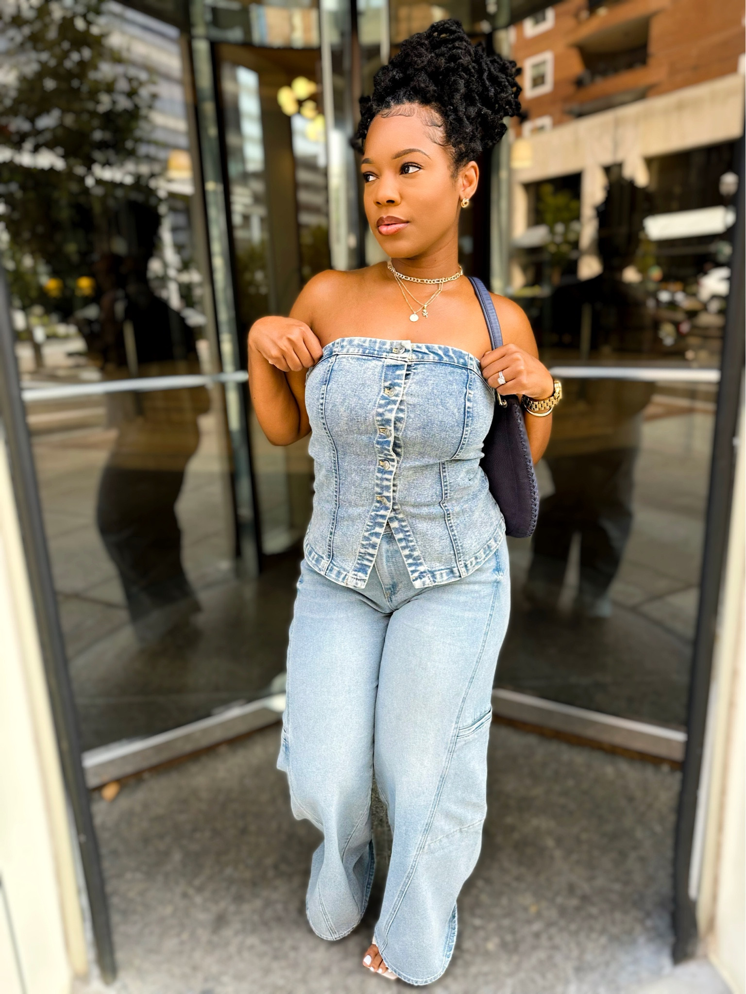 Denim on denim. Yes please. Super cute denim corset and denim jeans. 

#LTKStyleTip #LTKFindsUnder50 #LTKSeasonal