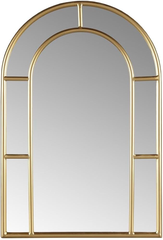 Martha Stewart Arch Farmhouse Wall Mirror Metal Frame, Vintage Iron Framed Entryway Mirrors for W... | Amazon (US)