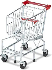 Melissa & Doug Toy Shopping Cart With Sturdy Metal Frame - Toddler Shopping Cart, Pretend Grocery... | Amazon (US)