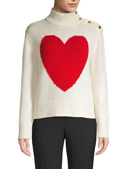 Broome Street Heart Turtleneck Sweater | Saks Fifth Avenue OFF 5TH