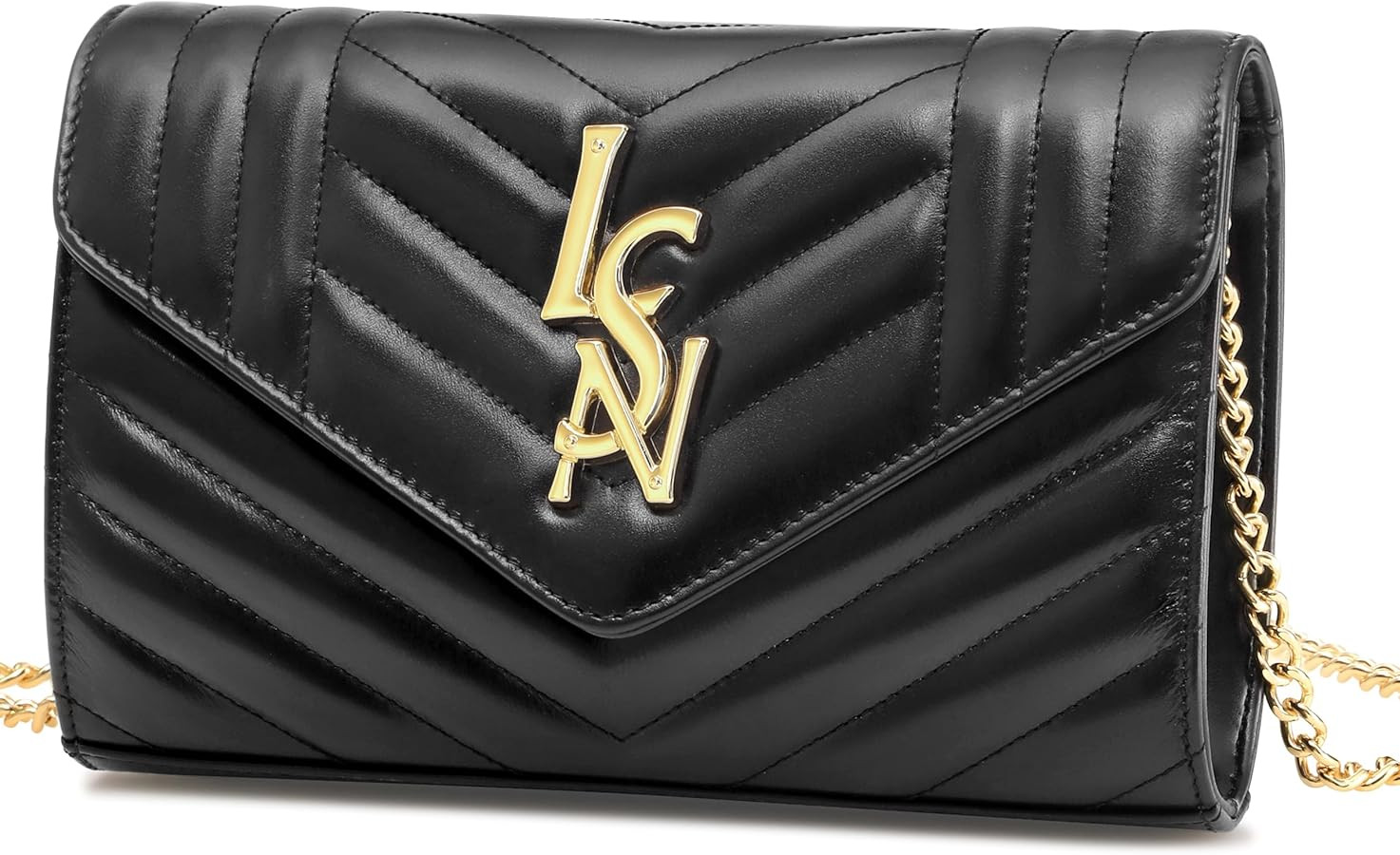 Chrysansmile Envelope Clutch Purses for Women Genuine Leather Crossbody Bags Fashion Quilted Wome... | Amazon (US)