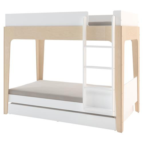 Oeuf Perch Modern Classic Birch Twin Bunk Bed and Trundle Set | Kathy Kuo Home