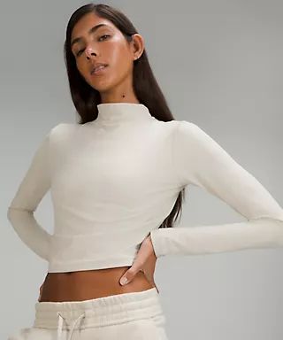 All Aligned Mock Neck Long Sleeve Shirt Online Only | Women's Long Sleeve Shirts | lululemon | Lululemon (US)
