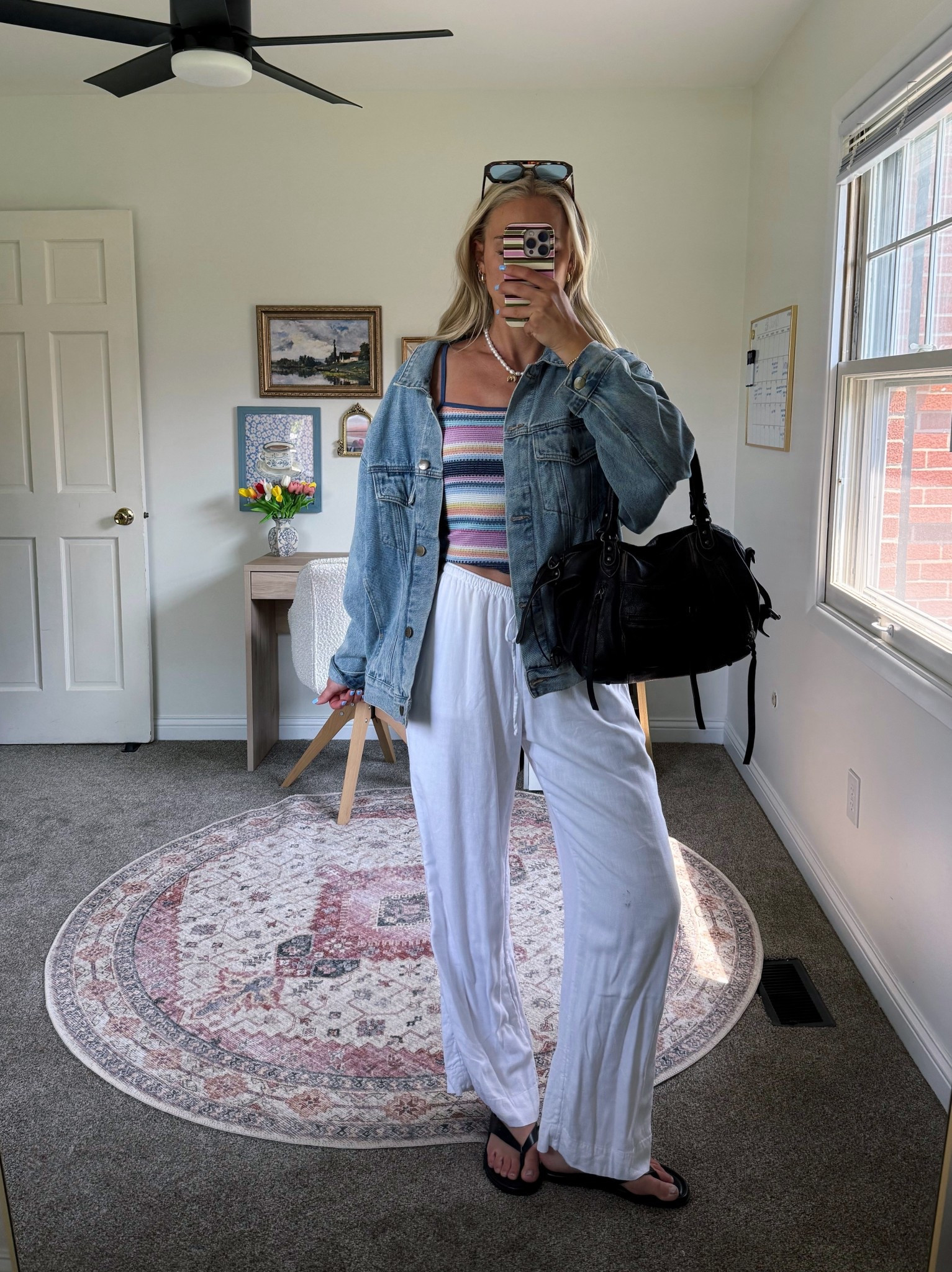 & with linen pants! Size Small long- I love these 

#LTKootd