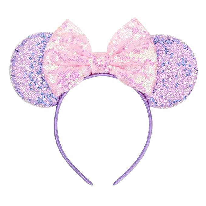 Mouse Ears Bow Headbands, Purple Rapunzel Inspired Minnie Ears, Princess headband Cosplay Costume... | Amazon (US)
