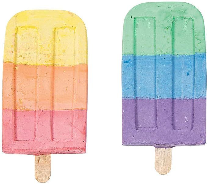 Popsicle Ice Cream Sidewalk Chalk (set of 12 safe and non toxic) Fun Summer Outdoor Activities an... | Amazon (US)