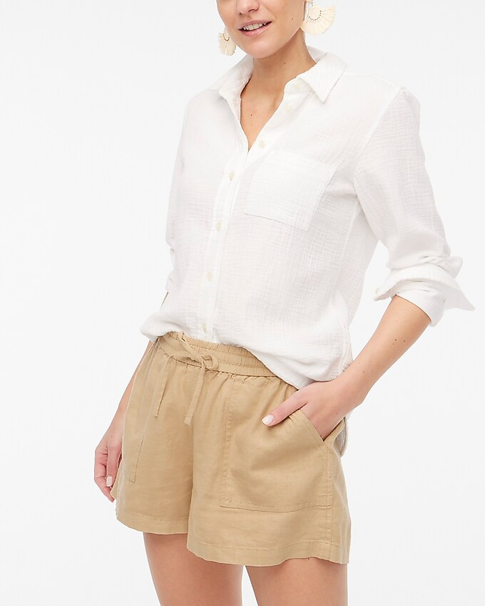 Linen-blend drawstring short | J.Crew Factory