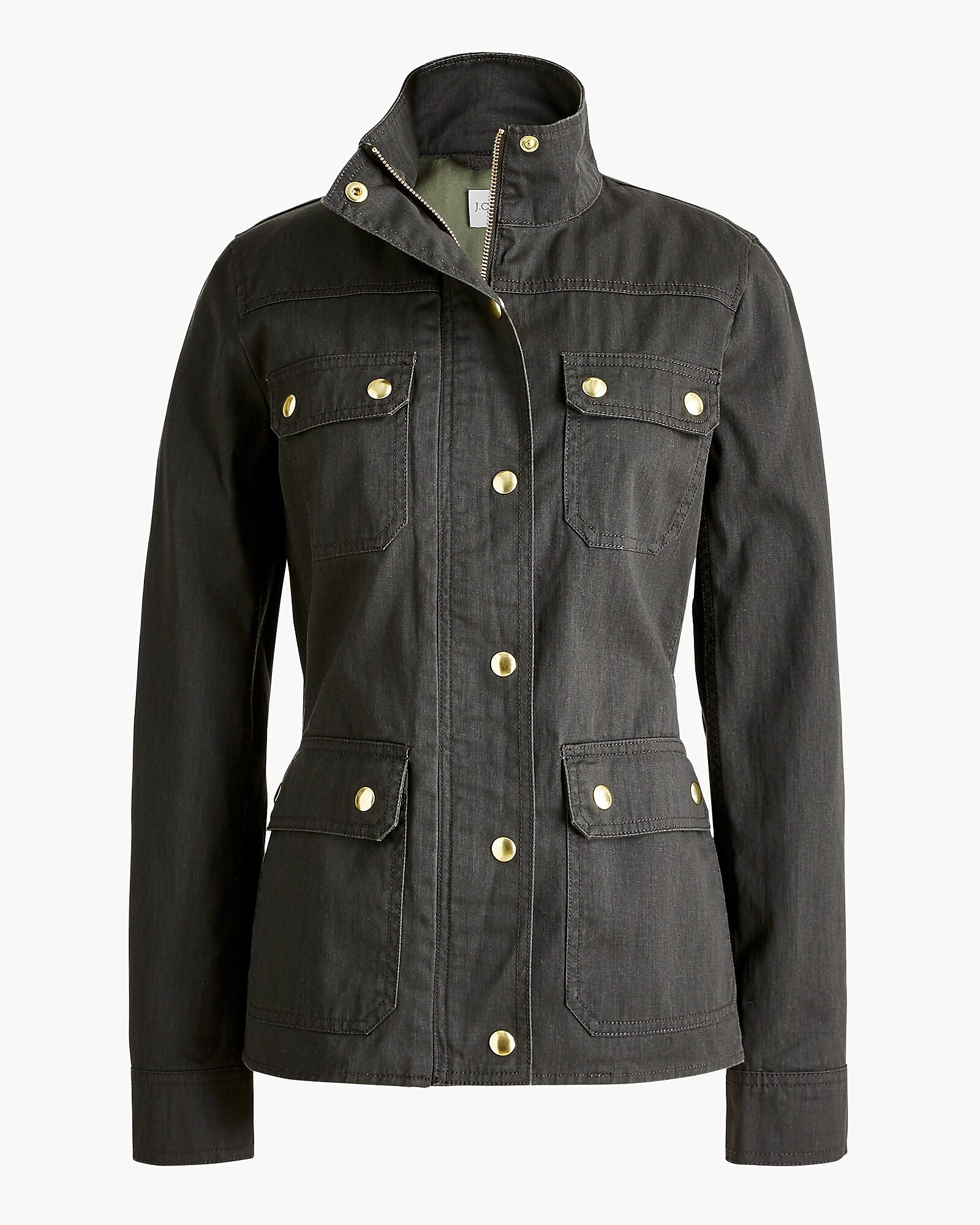 Resin-coated twill field jacket | J.Crew Factory