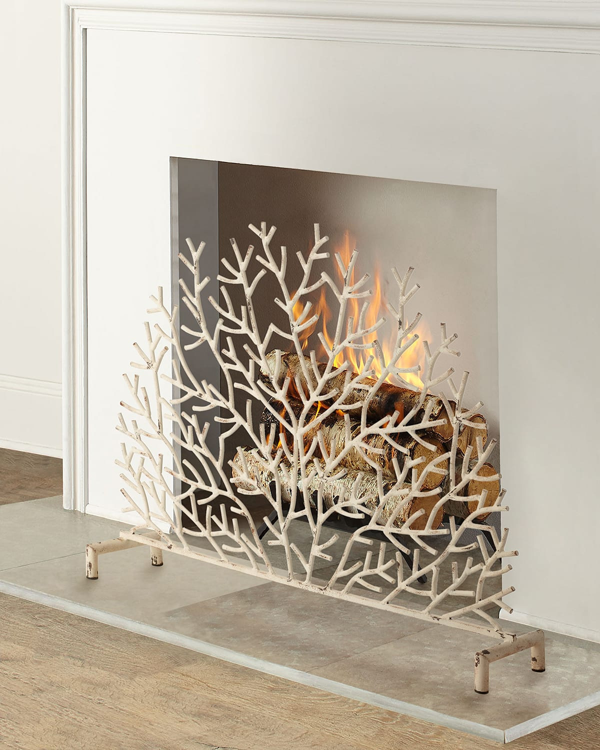 Coral Design Decorative Fireplace Screen | Horchow