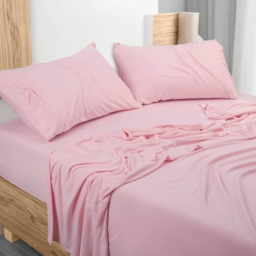 Utopia Bedding Queen Sheet Set - Jersey Knit Sheets 4 Piece Queen Jersey Sheet Set – Cotton Jer... | Amazon (US)