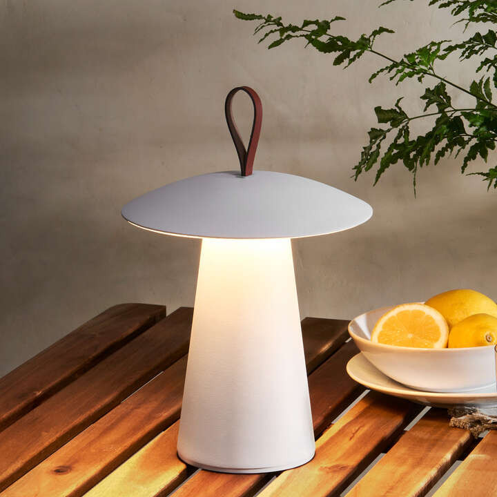 Hugo Indoor/Outdoor Portable LED Lamp, Matte White | Lights.com