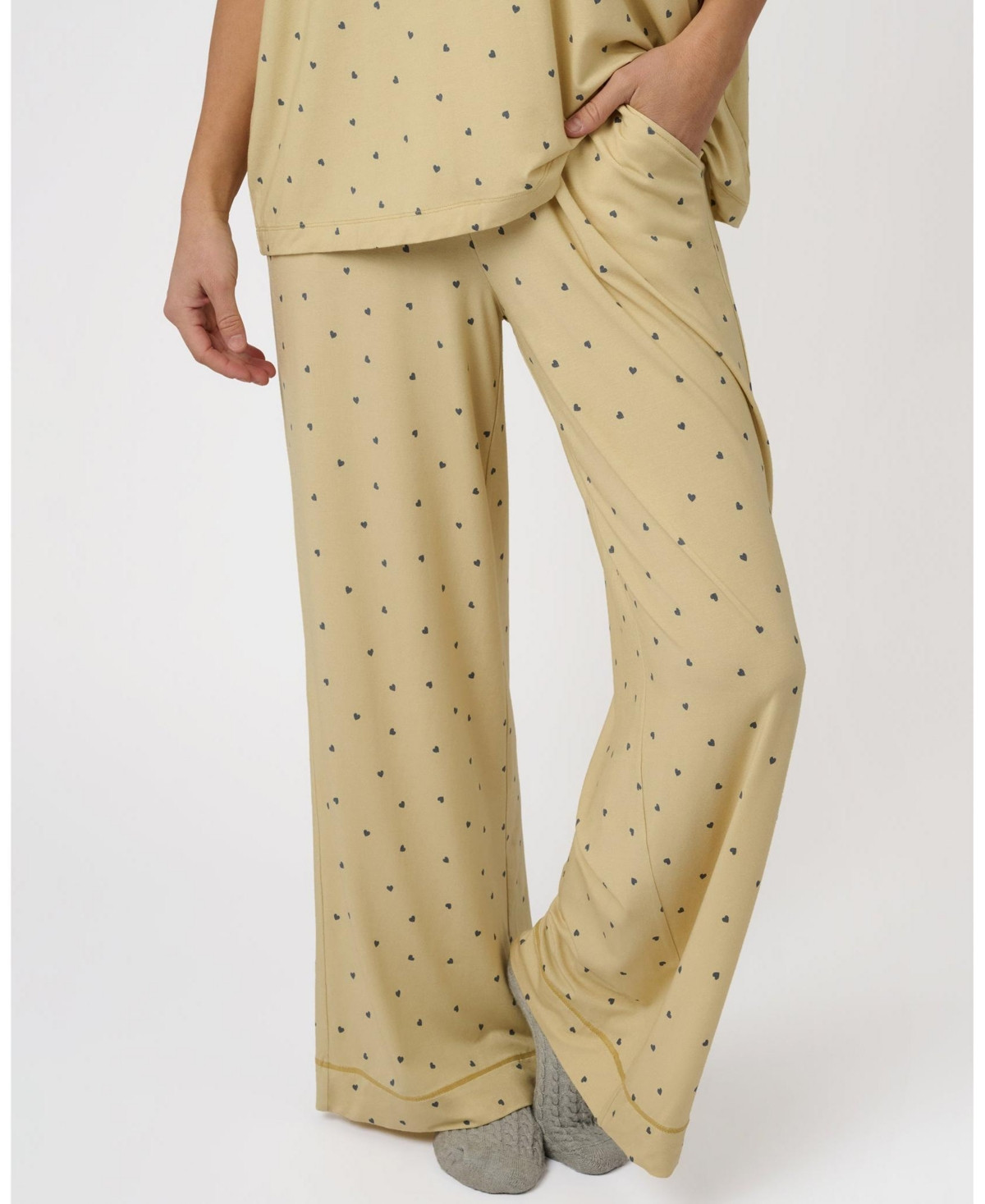 WeWoreWhat Women's Sleep Wide Leg Pant - Buttercream/slt | Macy's