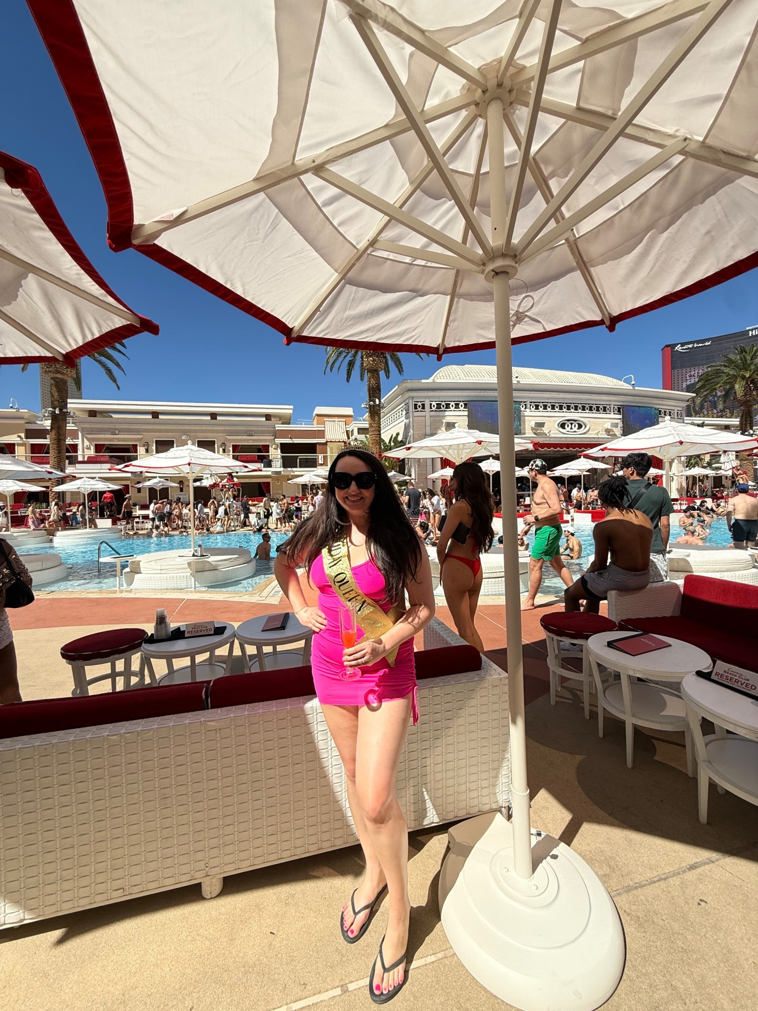 Got this chic full coverage swimsuit for a Vegas pool party for my birthday!  Comes in multiple colors which I’ve linked - I am probably going to get more!   The hot pink coverup I linked below matches perfectly, if you want coverage for your arms!

Birthday crown and sash are linked as well (a set)!

#LTKSwim #LTKMidsize #LTKOver40