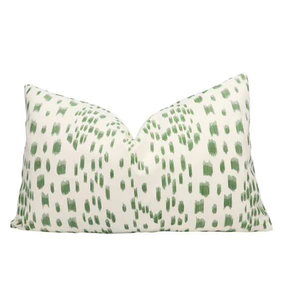 Brunschwig & Fils Les Touches Pillow Cover in Green | Etsy | Etsy (US)