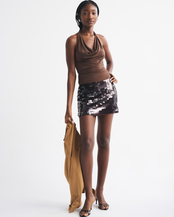 The A&F Scarlett Sequin Mini Skort | Abercrombie & Fitch (US)
