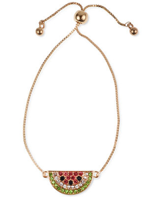 Charter Club Gold-Tone Pavé Watermelon Slider Bracelet, Created for Macy's & Reviews - Bracelets... | Macys (US)