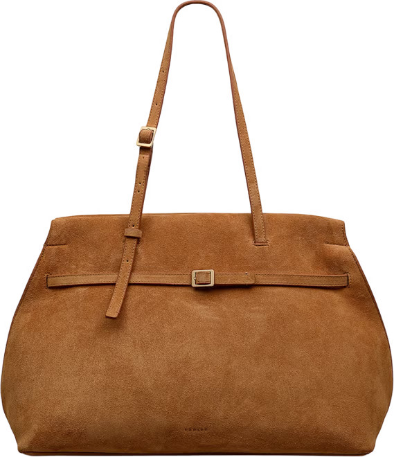 The Christina Large Suede Zip Top Shoulder Bag | Macy's