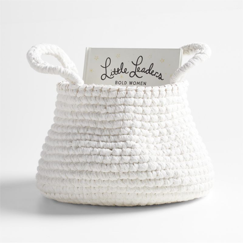 Uma Ivory Rope Basket + Reviews | Crate & Kids | Crate & Barrel
