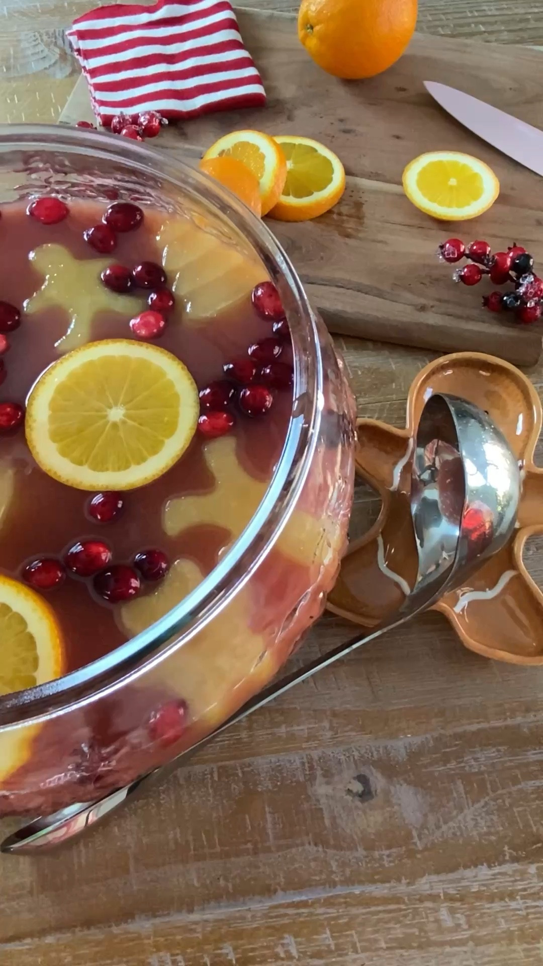 Our favorite Christmas Punch! 🎄🍊
8 cups OJ
8 cups cranberry juice
4 cups pineapple juice
4 cups ginger ale
Stir and serve with frozen pineapple juice ice cubes, orange slices, and fresh cranberries.


#LTKWatchNow #LTKHoliday #LTKSeasonal