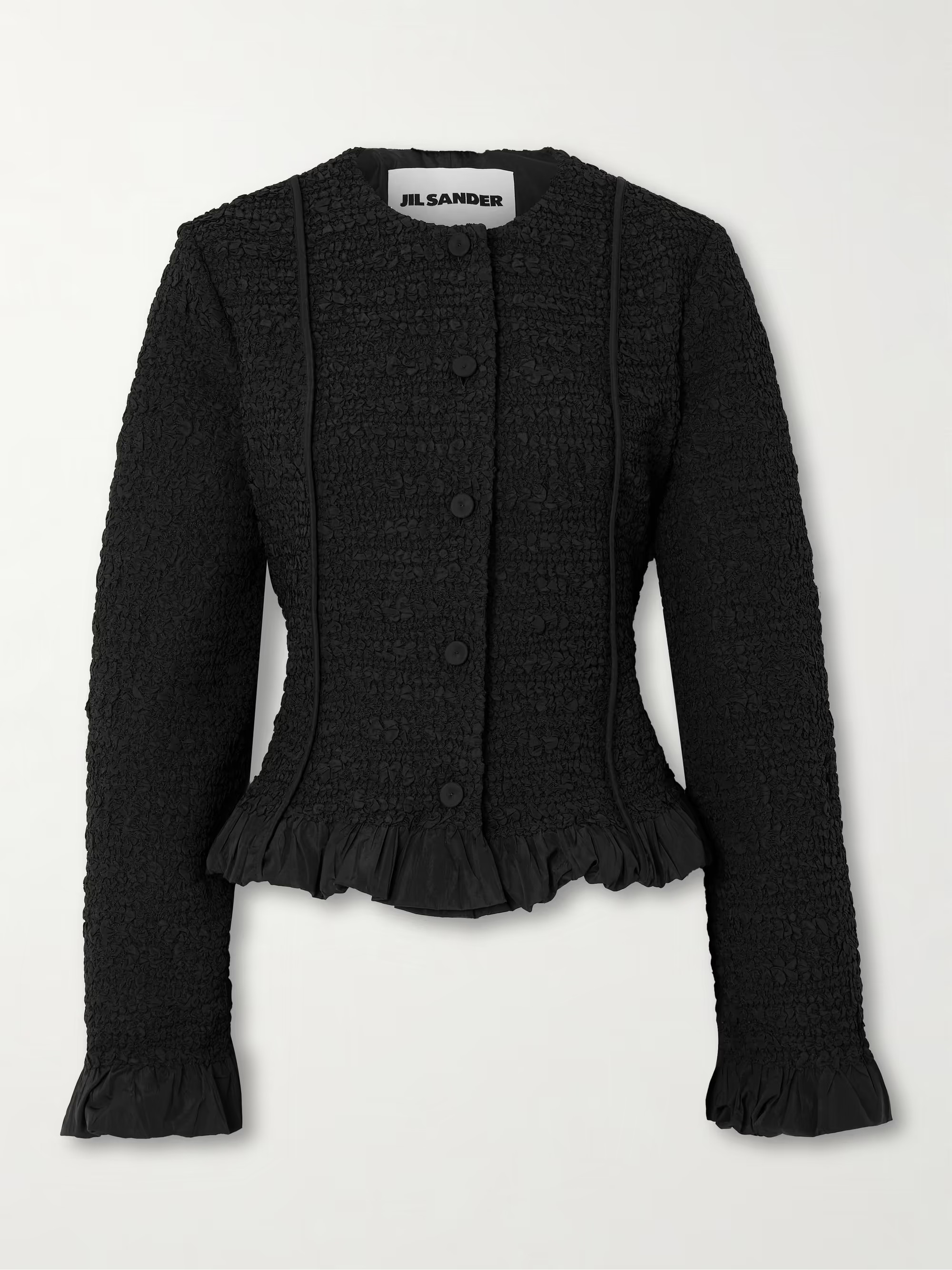 Ruffled smocked twill jacket | NET-A-PORTER (UK & EU)