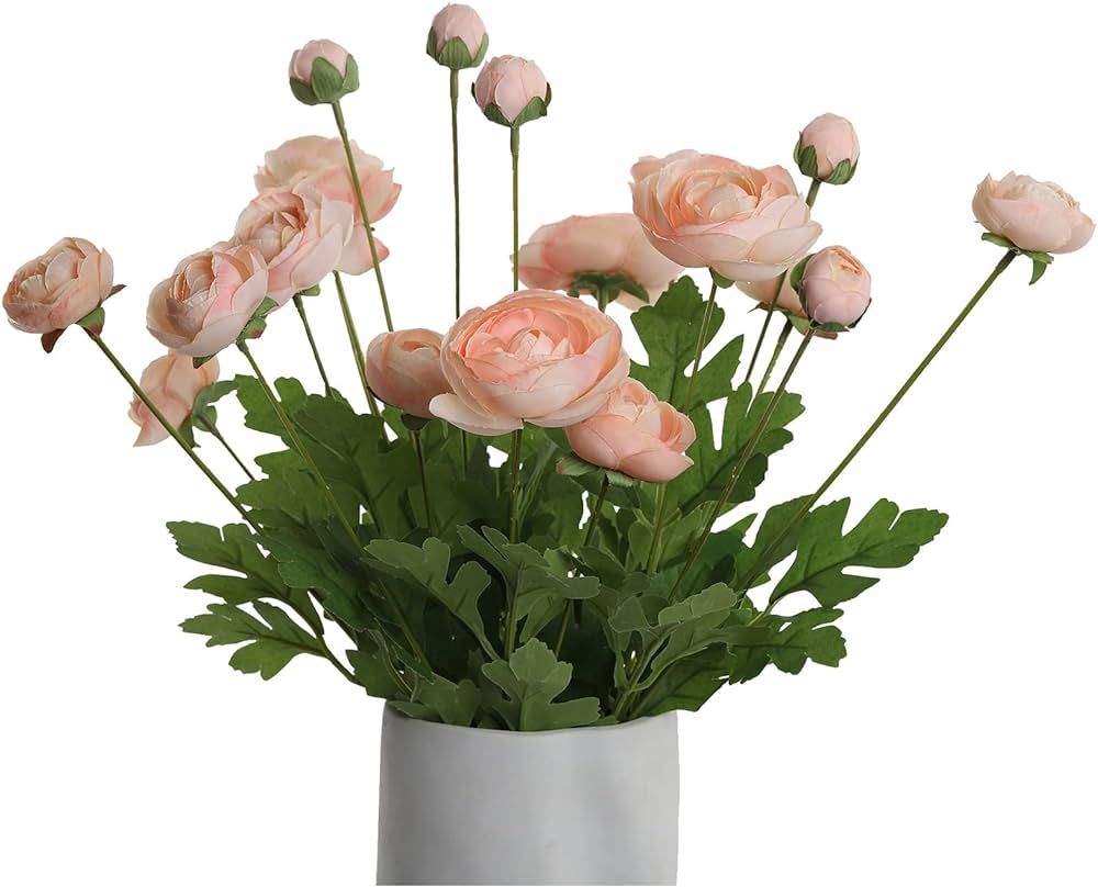 GLSATEMAN Artificial Persian Silk Flowers Buttercup (Asian Buttercup 5 Bundles),Suitable for Core... | Amazon (US)