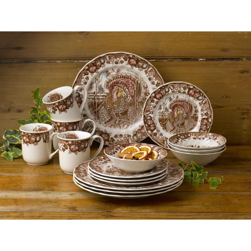 Johnson Brothers His Majesty 16 Piece Stoneware Dinnerware Set, Service for 4 | Wayfair North America