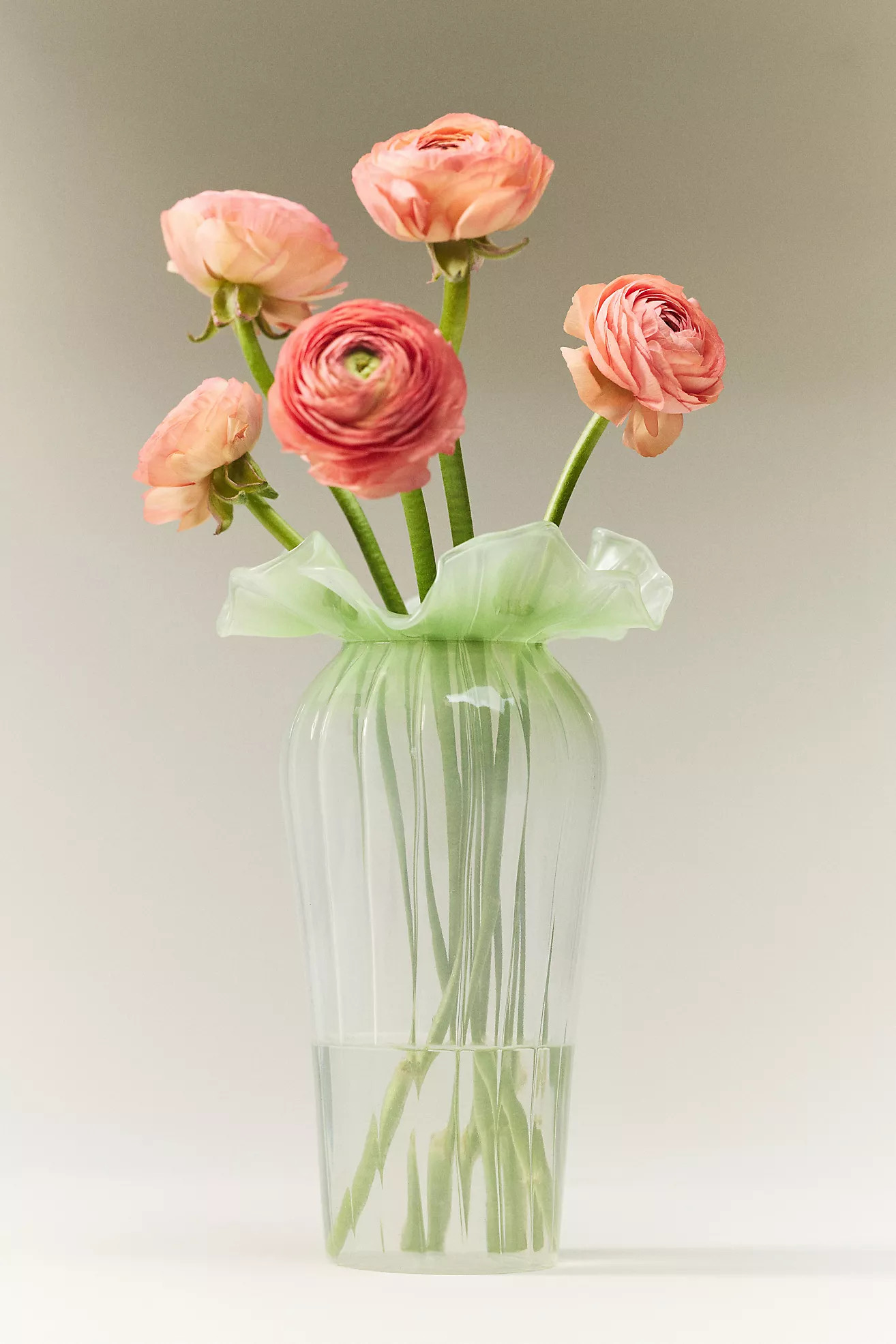 Lucy Ruffle Glass Vase | Anthropologie (US)