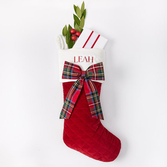 Quilted Bow Stocking | Mark and Graham