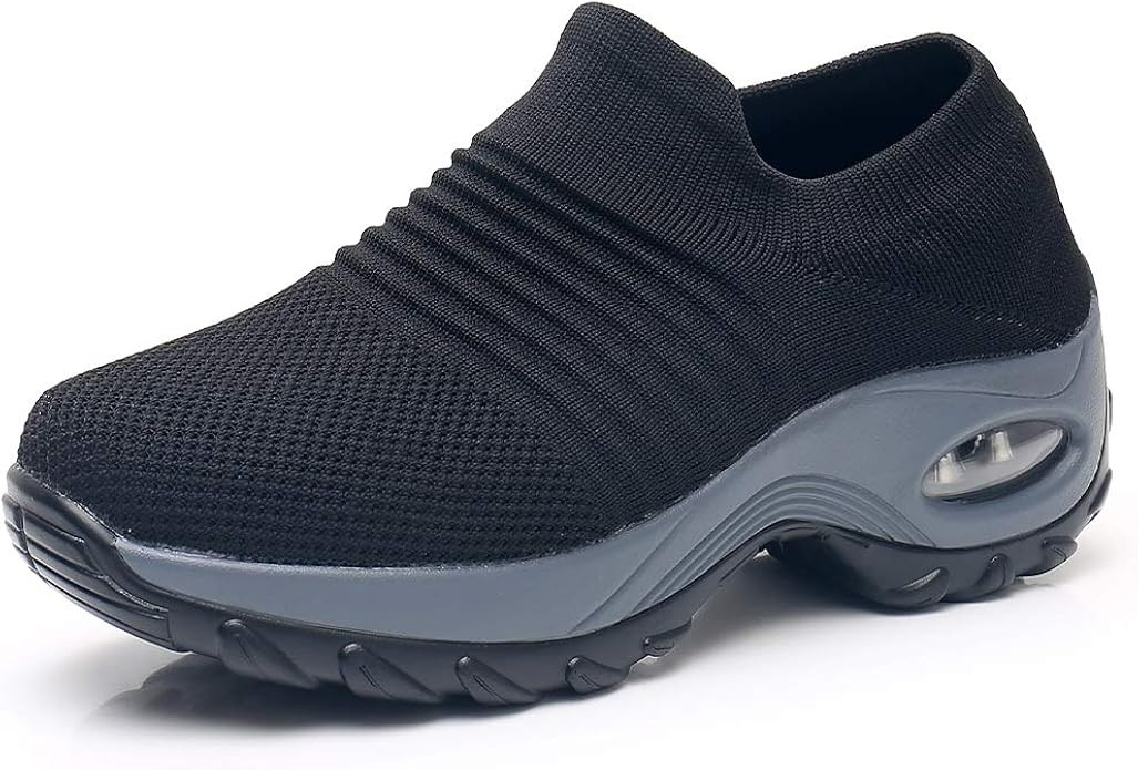 Women's Walking Shoes Sock Sneakers - Mesh Slip On Air Cushion Lady Girls Modern Jazz Dance Easy ... | Amazon (US)