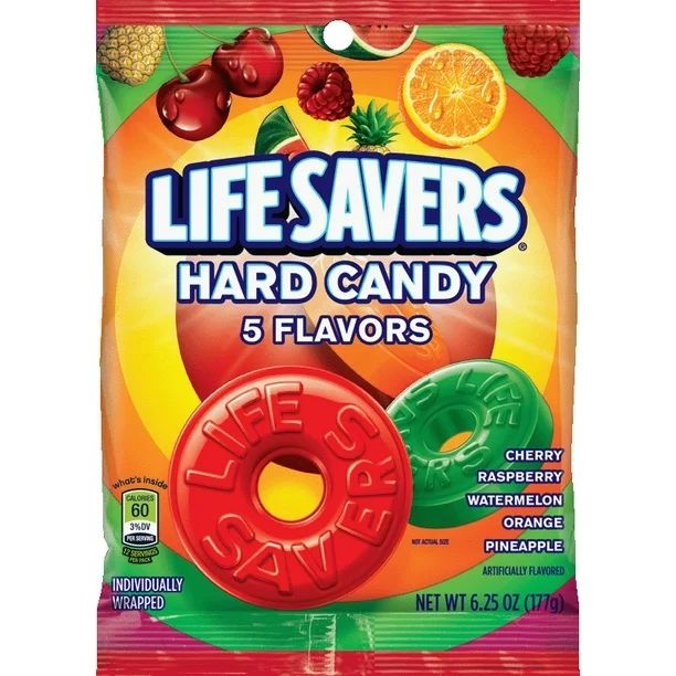 Life Savers 5 Flavors Hard Candy Bag, 6.25 oz - Walmart.com | Walmart (US)