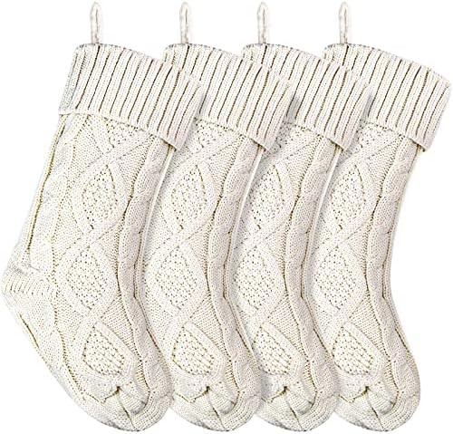 Christmas Stockings Large Knitted Xmas Stockings 18 Inches Fireplace Hanging Stockings for Family... | Amazon (US)