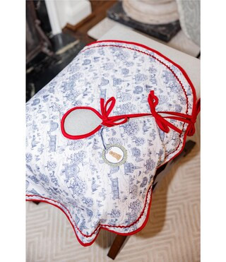 x Darby Fallon Clark Toile Reversible Tree Skirt | Dillard's