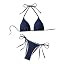 ZAFUL Women's Triangle Bikini Tie Side String Bikini Two Piece Swimsuit | Whip Stitch, Color Bloc... | Amazon (US)